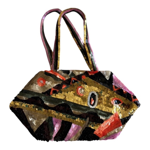 Moyna Handbags - Moyna Embroidered Colorful Purse Beaded Sequins Hippie Chic Handlebag Setchel